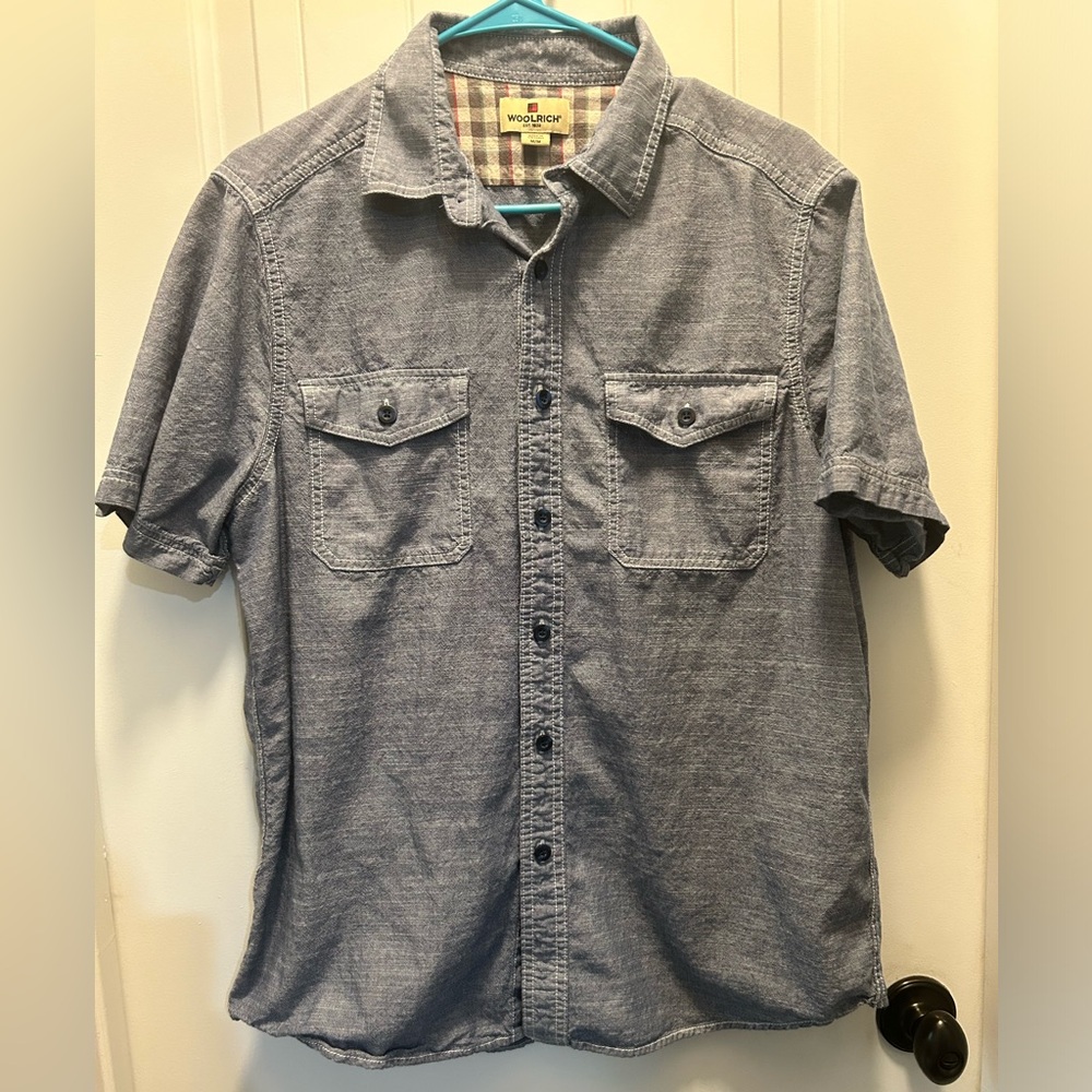 Woolrich Size Medium Men’s Button Down Shirt - image 1